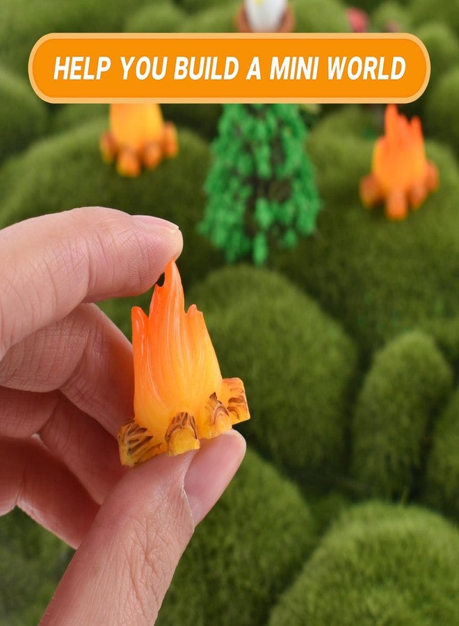 Luckforest Miniature Campfire Model, 15 Pcs Mini Fire Landscaping Props Dollhouse Fire Ornament for Dollhouse Decoration Fake Fire Handicraft - Image 5